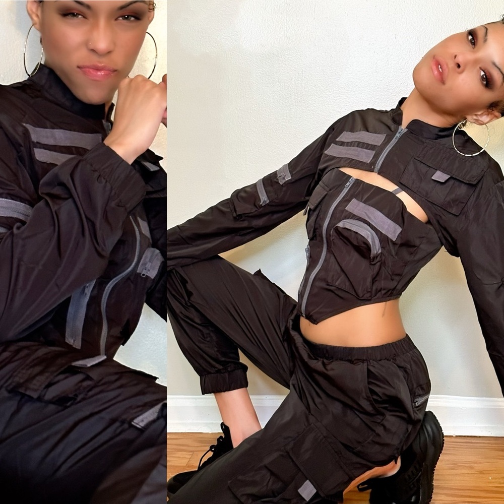 Stylish Black and Gray Women's Track Suit